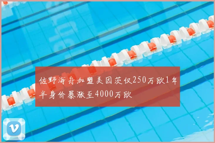 佐野海舟加盟美因茨仅250万欧1年半身价暴涨至4000万欧