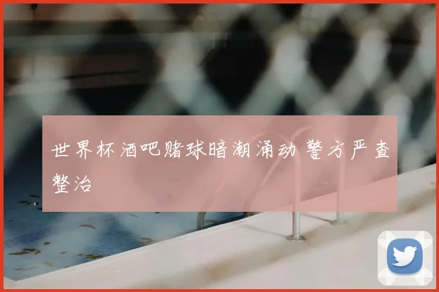 世界杯酒吧赌球暗潮涌动 警方严查整治