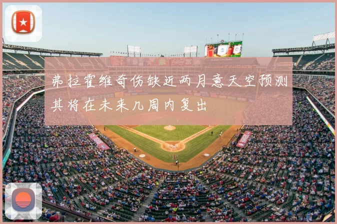 弗拉霍维奇伤缺近两月意天空预测其将在未来几周内复出