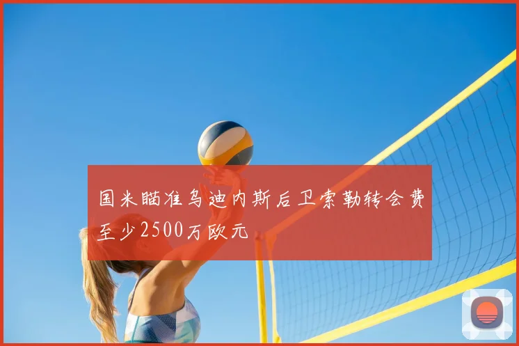 国米瞄准乌迪内斯后卫索勒转会费至少2500万欧元