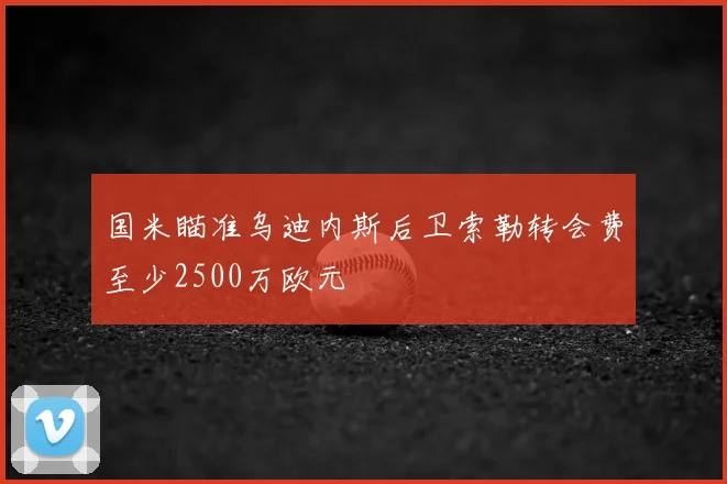 国米瞄准乌迪内斯后卫索勒转会费至少2500万欧元
